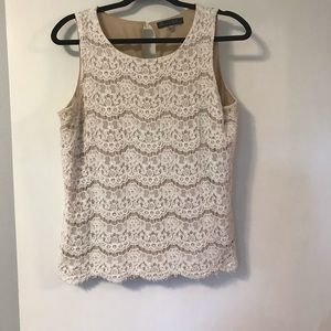 Rose & Olive lace, lined tank